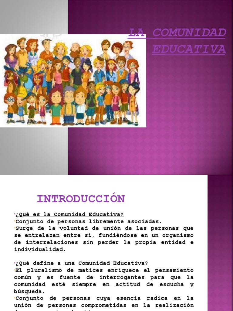 Definición y Rol de la Comunidad Educativa | PDF | Maestros | Comunicación