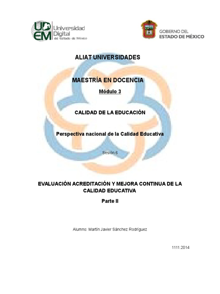 Evaluación y Mejora de la Calidad Educativa | PDF | Tecnología de ...