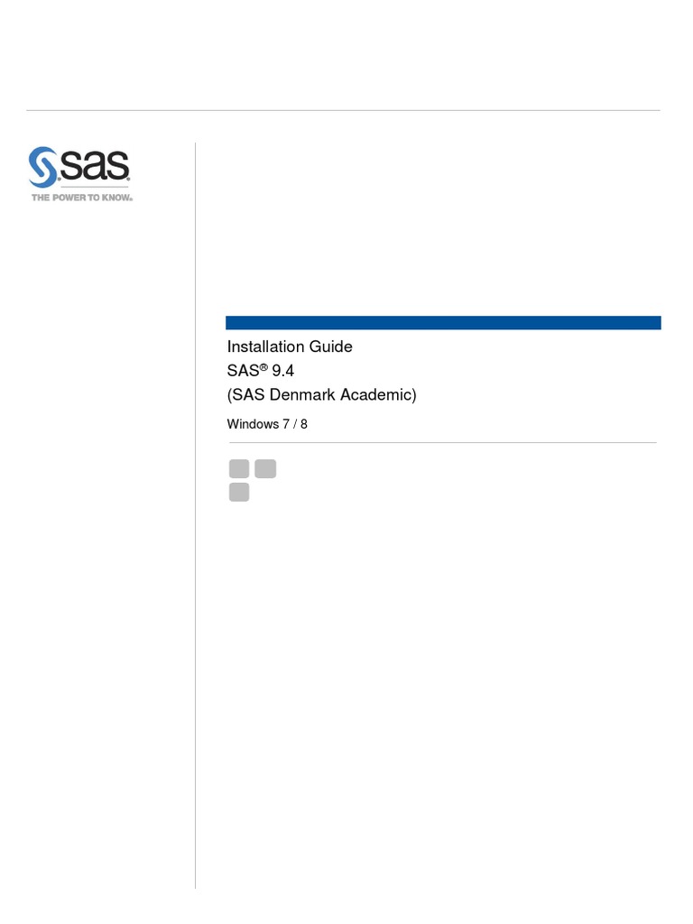 SAS 9.4 Installation Windows English | PDF | Microsoft Windows | Windows 7