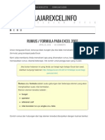 Rumus Formula Pada Excel 2007