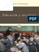 Emile Durkheim. Sociologia y Educación