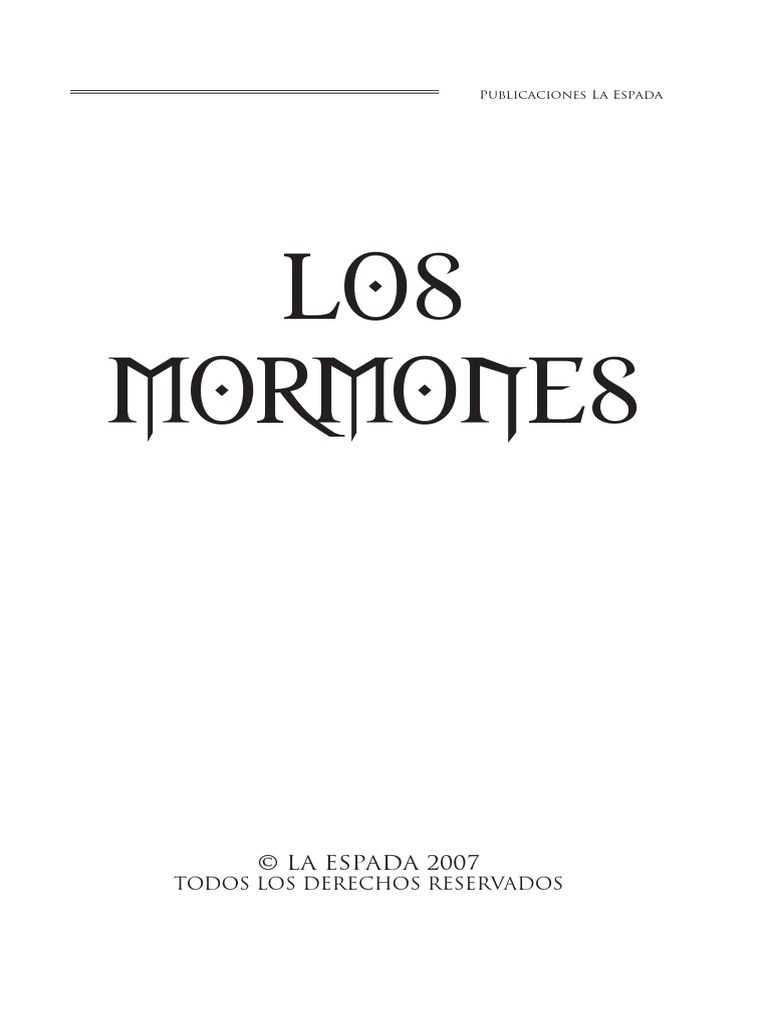 Los Mormones | PDF | La Iglesia de Jesucristo de los Santos de los ...