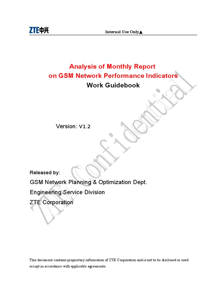 Analysis of Monthly Report On GSM Network Performance Indicators | PDF ...