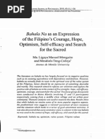 Bahala Na As An Expression of The Filipino's Courage, Hope, Optimism, Self-Efficacy and Search For The Sacred