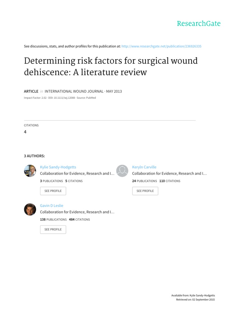 Surgical Wound Dehiscence