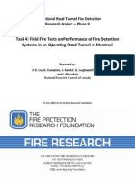 Task 4: Field Fire Tests On Performance of Fire Detection Systems in An Operating Road Tunnel in Montreal