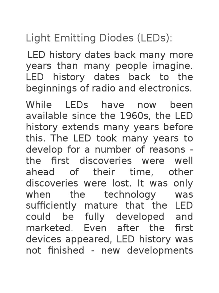 Light Emitting Diodes | PDF | Light Emitting Diode | Color