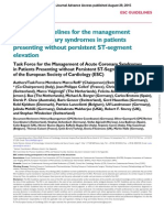 2015 ESC Guidelines for the Management of Acute Coronary Syndromes in Patients Presenting Without Persistent ST-segment Elevation