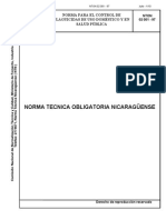 NTON 02 - 001-98 Norma para El Control de Plaguicidas de Uso Doméstico y Salud Pública.