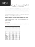 Determining the Age of a Canon Lens Using Serial Numbers and Date Codes.doc