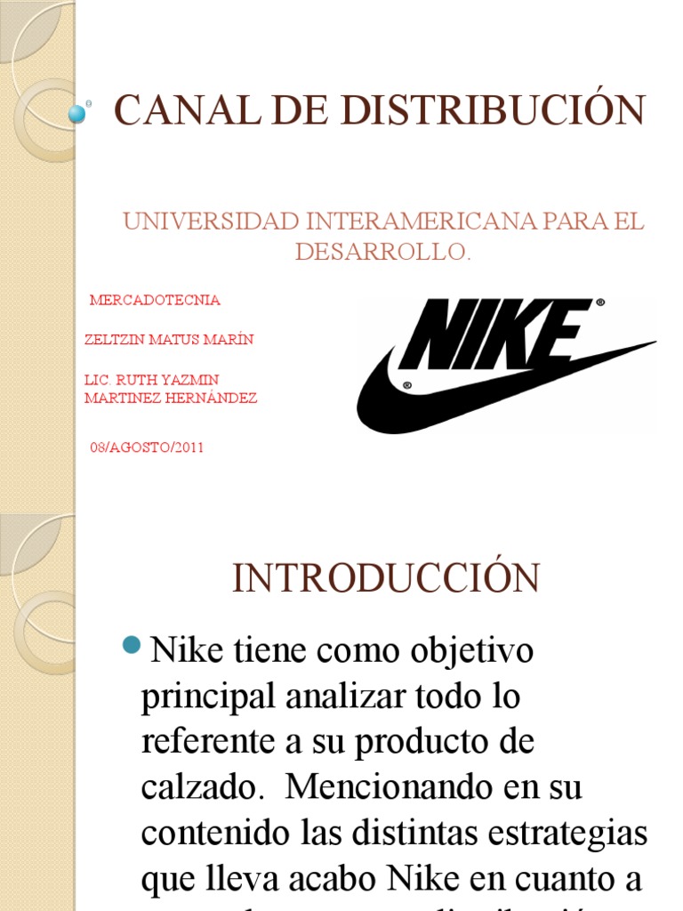 aceptable posponer alfombra Empresanike 110808085642 Phpapp01 | PDF | Distribución (comercial) | Nike