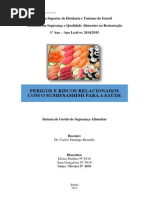 SQHA - Perigos e Riscos relacionados com o sushi/sashimi para a Saúde