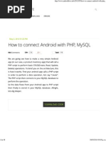 How To Connect Android With PHP, MySQL