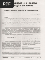 Ronice Müller de Quadros - A alfabetização e o ensino da LS