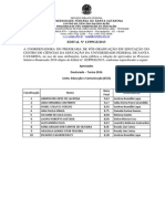 Edital 013PPGE2015 Relação de Aprovados Doutorado Edital 02PPGE20151