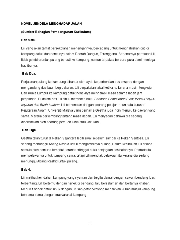 T4 Novel Jendela Menghadap Jalan 2015 Pdf