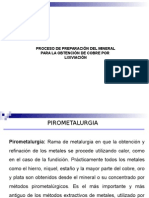 Proceso de Preparación Del Mineral para La Obtención de Cobre Por Lixiviacion