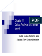 Output Analysis For A Single Model: Discrete-Event System Simulation