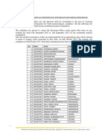 Sno Rollno Name Division: Recruitment of Assistant Administrative Officers (Gen) For North Eastern Region