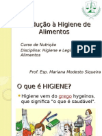 Aula 01 - Introdução A Higiene de Alimentos