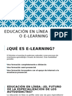 Educación en Línea o E-learning