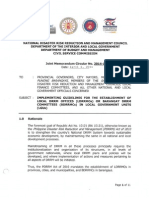 JMC No 2014-1 Re Implementing Guidelines for the Establishment of LDRRMOs or BDRRMCs in LGUs