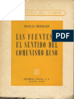 Las Fuentes y El Sentido Del Comunismo Ruso - Nikolay Berdiaev (Losada, Buenos Aires, 1939)