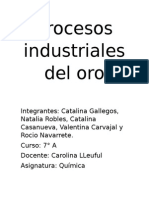 Procesos Industriales Del Oro