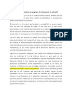 10.- Cómo Enseñar Matemáticas en Un Grupo de Primer Año de Edu. Primaria