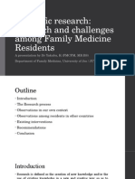 Scientific Research: Approaches and Challenges Among Family Medicine Residents.
