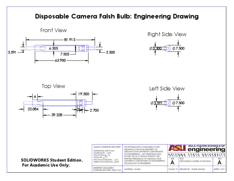 Disposable Camera Flash Bulb Specs | PDF