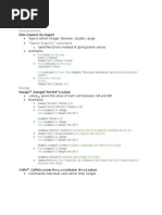 VBA Coding Notes