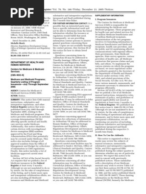 Notice: Medicaid and Medicare: Program Issuances and Coverage Decisions  Quarterly Listing | PDF | Medicare (United States) | Medicaid