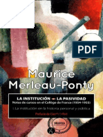 MERLEAU-PONTY, Maurice, La Institucion - La Pasividad