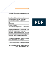 Gas Requerido para Presurizar Tanques o Tuberias