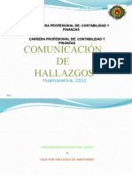 Comunicacion de Hallazgos