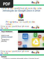 07 GEdG Apresentação - Criar e Compartilhar Planos de Aula (1)