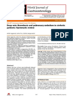 Chirhosis Dgn Deep Vein Thrombosis and Pulmonary Embolism in Cirrhotic