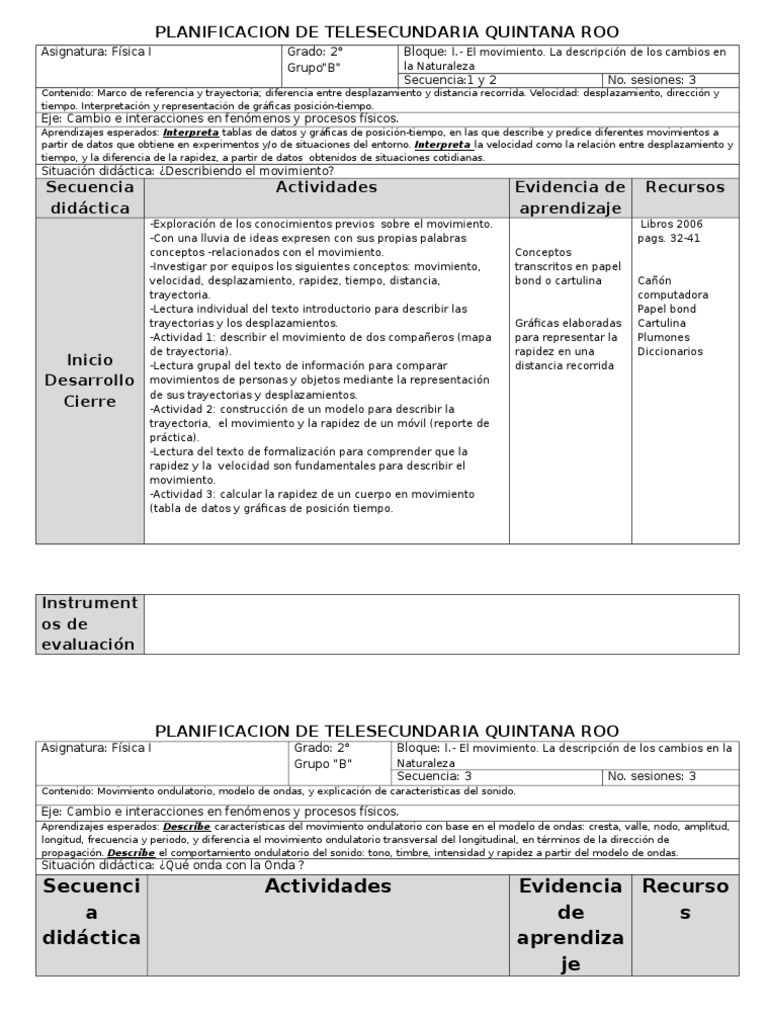 Planeacion de Ciencias II_Física_Bloque1 Ondas