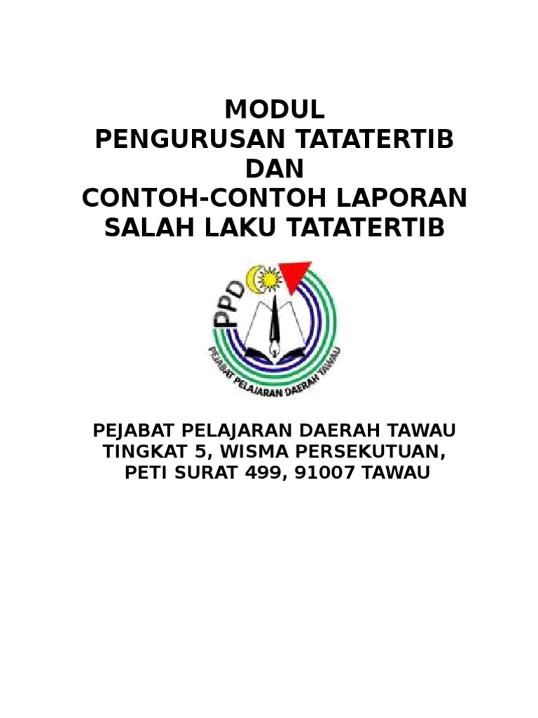 Modul Pengurusan Tatatertib Ppd Tawau Pdf