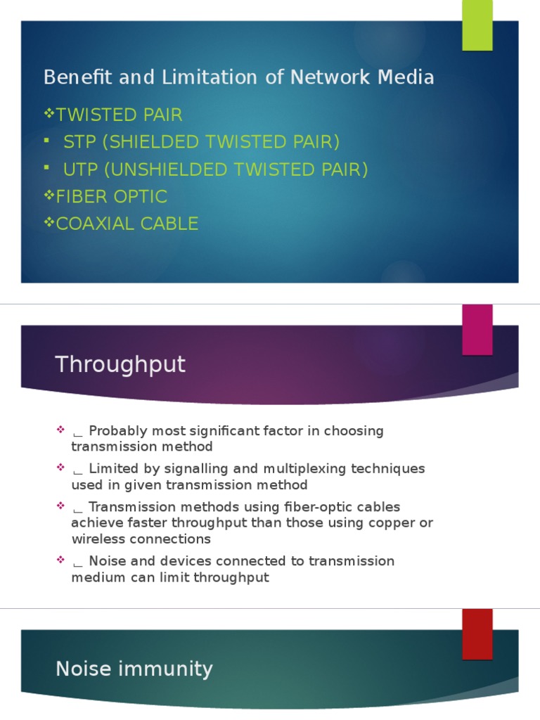 Coaxial Cable (Noise Immunity) Huhu PDF Cable Computer Network