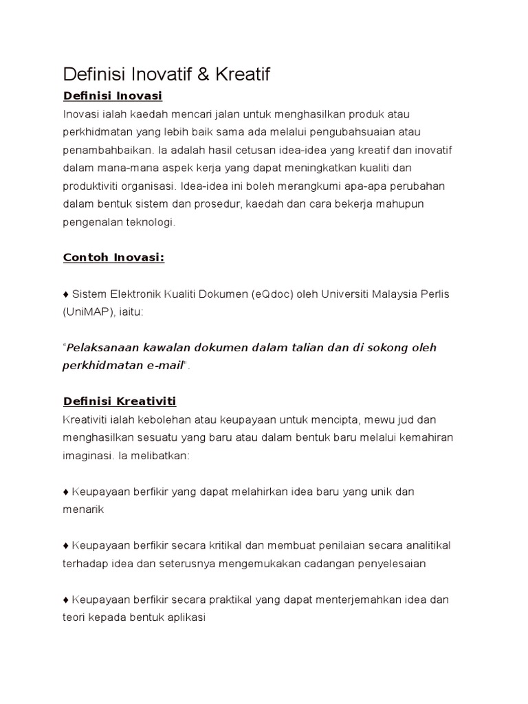 Definisi Inovatif  PDF