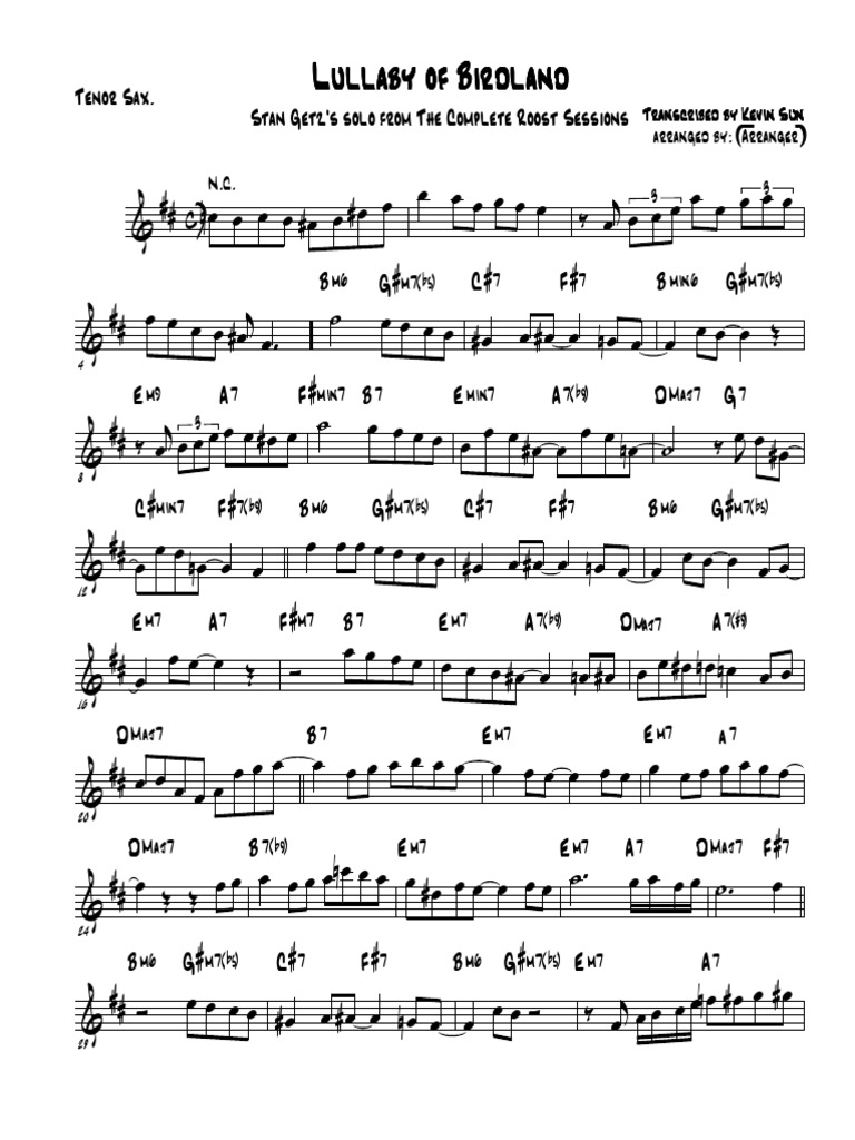 Lullaby of Birdland | PDF