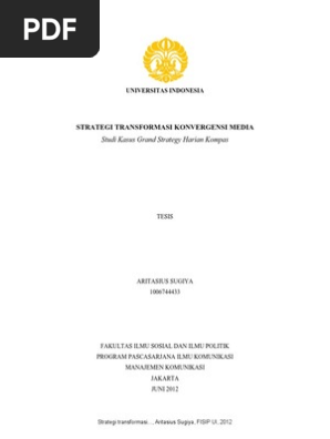 Strategi Transformasi Konvergensi Media Pdf Pdf