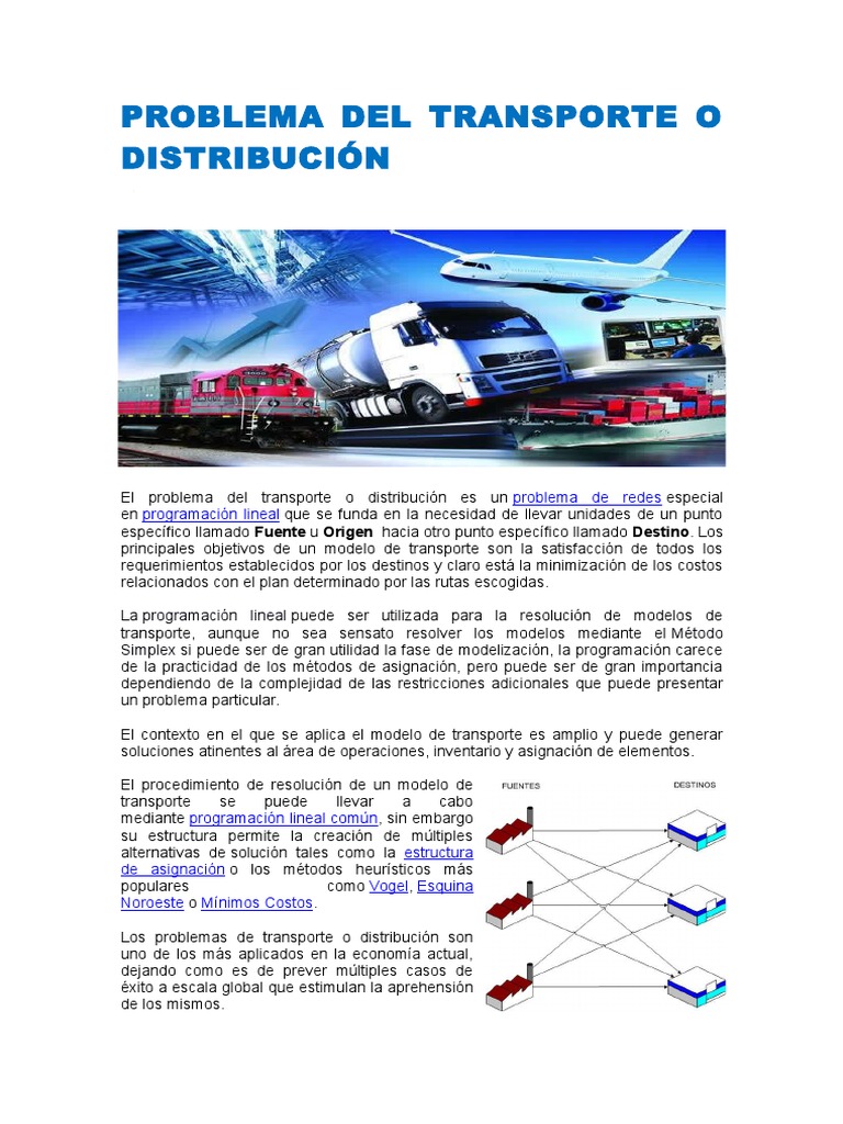 Métodos de Transporte Eficientes | PDF | Programación lineal | Algoritmos