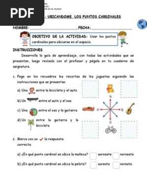 Clase 01 Guia Nº 1 Ubicandome Puntos Cardinales