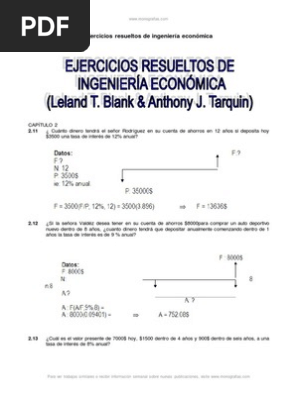 Ejercicios Resueltos Ingenieria Economica Tasa Interna De