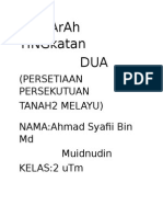 Sejarah Tingkatan Dua: (Persetiaan Persekutuan Tanah2 Melayu) Nama:Ahmad Syafii Bin MD Muidnudin Kelas:2 Utm