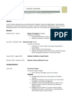 Teaching Resume