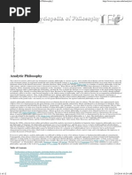Analytic Philosophy [Internet Encyclopedia of Philosophy]